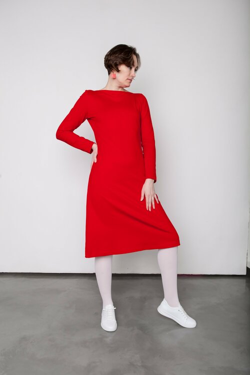 Платье размер 44, красный