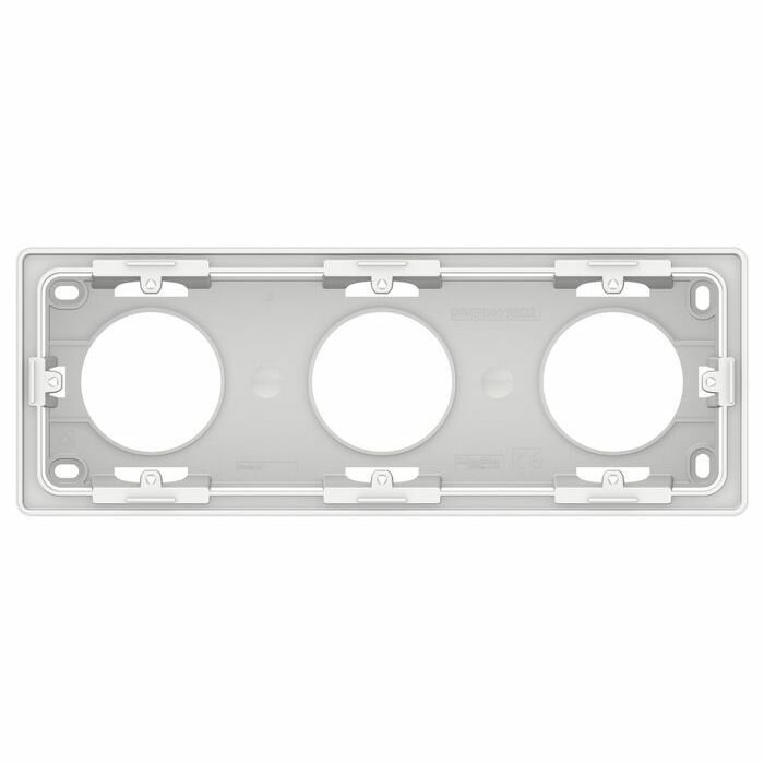 Unica New NU800618 Коробка для накладного монтажа (3-постовая, открытой установки, белая) Schneider Electric - фото №6