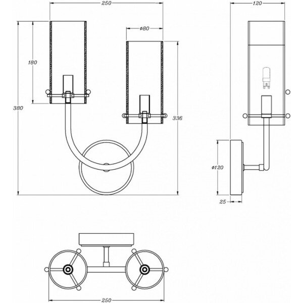 Бра Maytoni ARCO MOD223WL-02BS - фото №17