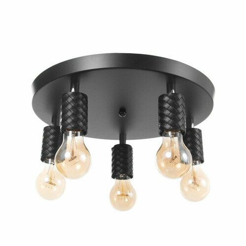 Спот Скин 5хЕ27 40Вт черный 38х38х16см 4946₽