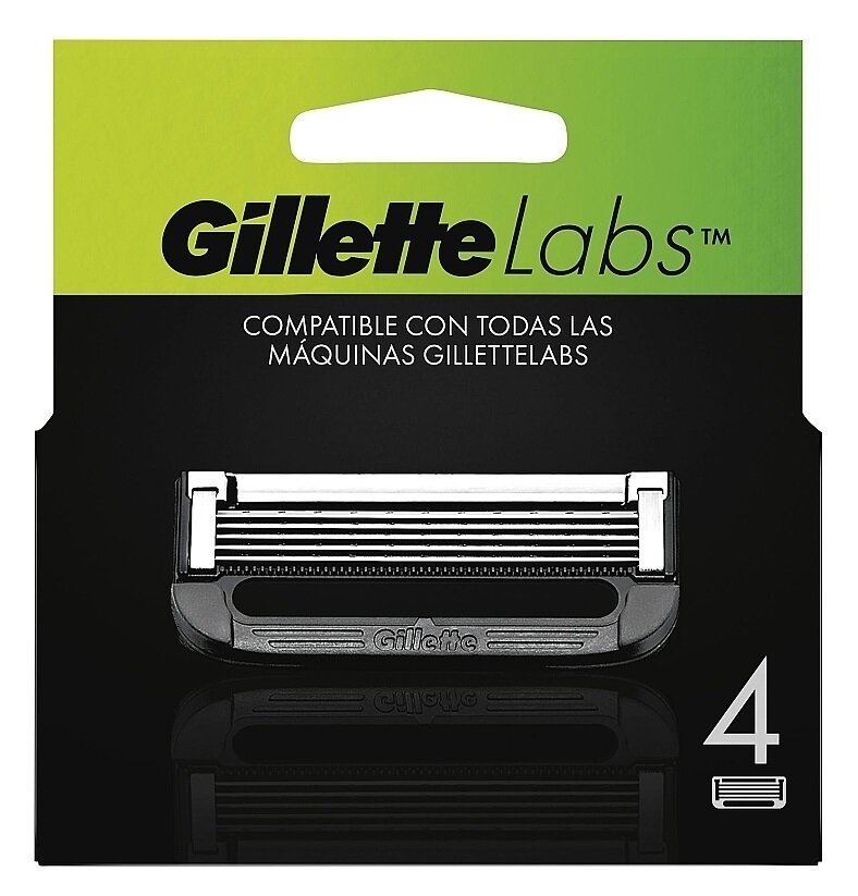 Сменные кассеты для станка Gillette Labs, 4 шт.