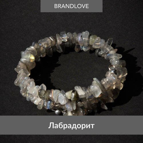 Жесткий браслет BL Jewelry Freeform, лабрадор, аметист, малахит, хризоколла, кварц, турмалин, горный хрусталь, яшма, авантюрин, лазурит, чароит, ларимар, янтарь, сердолик, кварц розовый, коралл, кварц рутиловый, гранат, 1 шт., размер 16 см, размер one size, серый