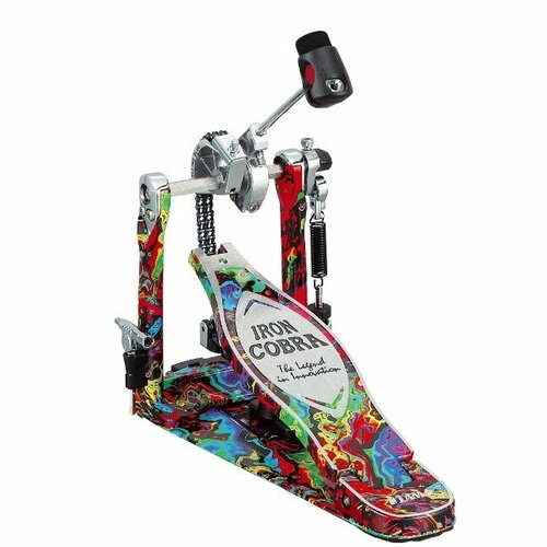 педаль для барабана tama iron cobra hp900pwmpr power glide twin pedal psychedelic rainbow Педаль для барабана Tama IRON COBRA HP900PMPR Power Glide Single Pedal Psychedelic Rainbow