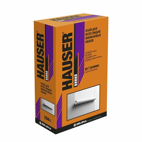 клей для бумажных обоев hauser универсал 0 15 кг Клей для виниловых обоев HAUSER, 250 г