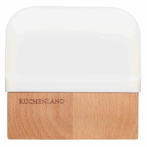 Шпатель кондитерский 11x12 см двойной силикондерево бежевый Bakery 793₽