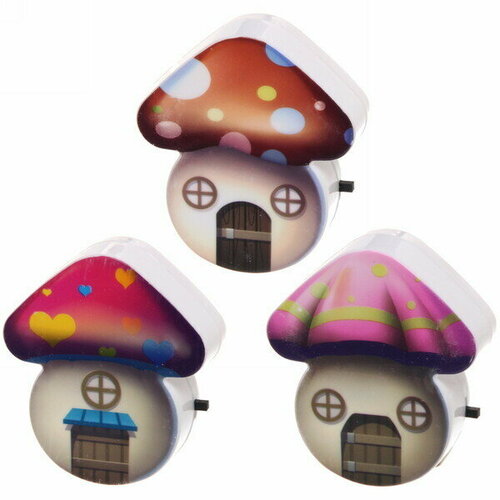 Ночник-светильник Домик 87см микс 4 цвета 4LED 230V 379₽