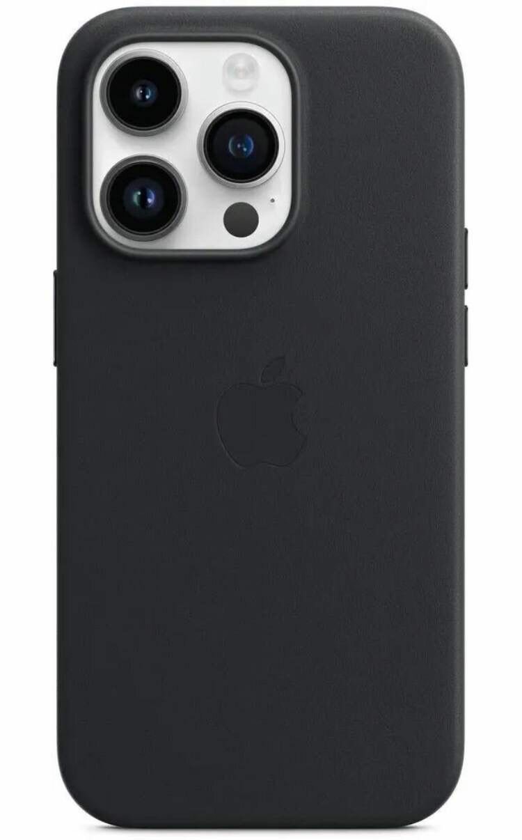Чехол кожаный MagSafe для iPhone 13 Pro/ Анимация NFC / Leather Case with MagSafe /Midnight
