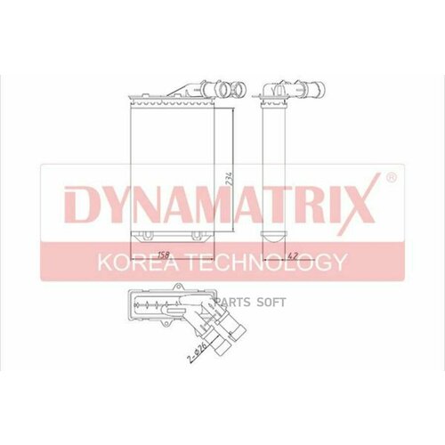 DYNAMATRIX-KOREA DR71156 радиатор отопитея саона 9070₽