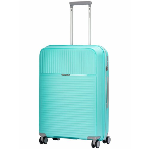 Чемодан Robinzon, 70 л, размер M, бирюзовый чемодан robinzon 68 л размер m голубой