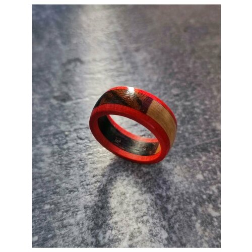 Кольцо RetroGlow, размер 19, ширина 5 мм, красный 8 шт регулирующее кольцо размер кольца невидимое прозрачное кольцо размер r ювелирные инструменты и размер кольца r измерительный инструме