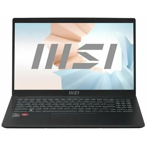 15.6 Ноутбук MSI Modern 15 B7M-255XRU черный 15 6 ноутбук msi modern 15 a11sbua11sbu 836ru 1920x1080 intel core i7 1195g7 2 9 ггц ram 8 гб ddr4 ssd 512 гб nvidia geforce mx450 windows 10 home 9s7 155266 836 карбоново серый