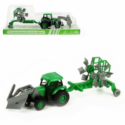 Детская игрушка трактор инерционный с прицепом, Veld Co