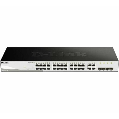 Коммутатор D-Link DGS-1210-28/FL Managed L2 Switch 24x1000Base-T, 4xCombo 1000Base-T/SFP, Surge 6KV, CLI