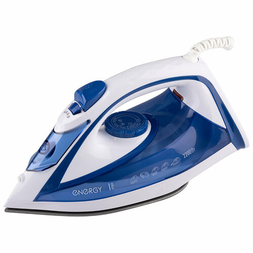 Утюг 2200ВТ тефлон Покрытие С отпар самооч антикапля ЗАЩ от накипи голуб ENERGY 350700₽