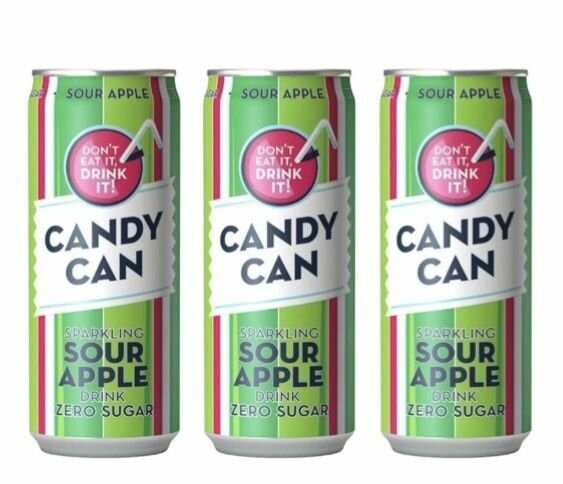 Напиток газированный Candy Can Sour Apple 330 мл х 3 шт