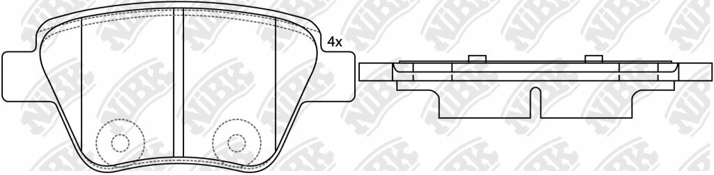 Колодки дисковые NIBK PN0550