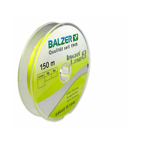 Плетёнка Balzer Iron Line PE 8x 150м 0.18мм 12.7кг Yellow