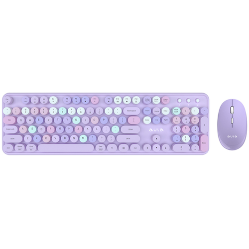 Клавиатура + мышь AULA AC306 Purple-Colorful клавиатура мышь aula ac306 black colorful