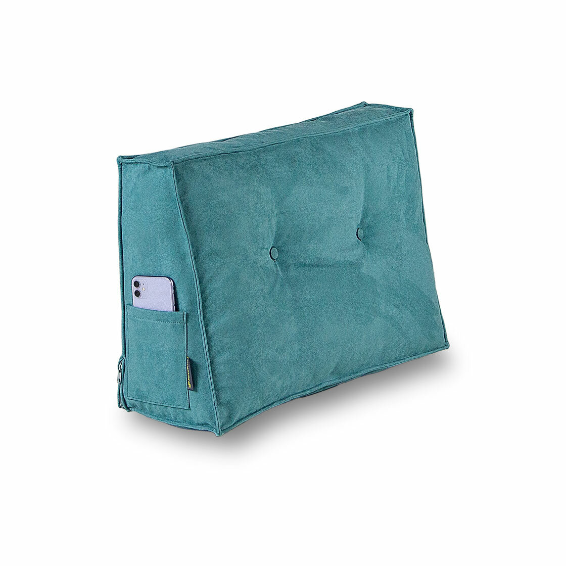Большая диванная подушка для спины на диван на кровать для чтения и отдыха PillowPlace TIME Бирюза съемный чехол 65 см