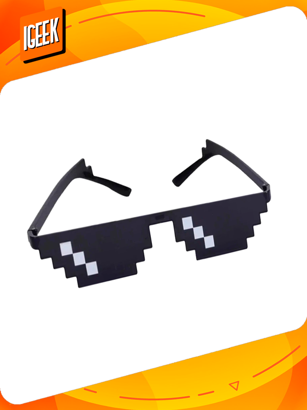 Солнцезащитные очки  Солнцезащитные очки Minecraft 3 пикселя черные