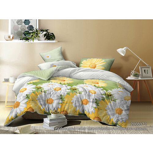 Постельное белье 2-х спальное ЭКО бязь Ромашковое поле 2230₽