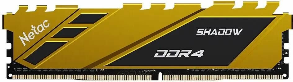 Модуль памяти DDR4 16GB Netac Shadow Yellow PC4-21300 2666MHz C19 радиатор 1.2V - фото №7