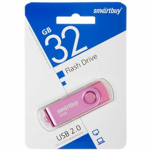 Память USB Flash 32 ГБ Smartbuy Twist [SB032GB2TWP] память usb flash 64 гб smartbuy twist [sb064gb3twr]