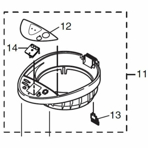 Panasonic APB30K5622WU верхняя рама корпуса термопота NC-PG30PWTW, NC-PH30 в сборе