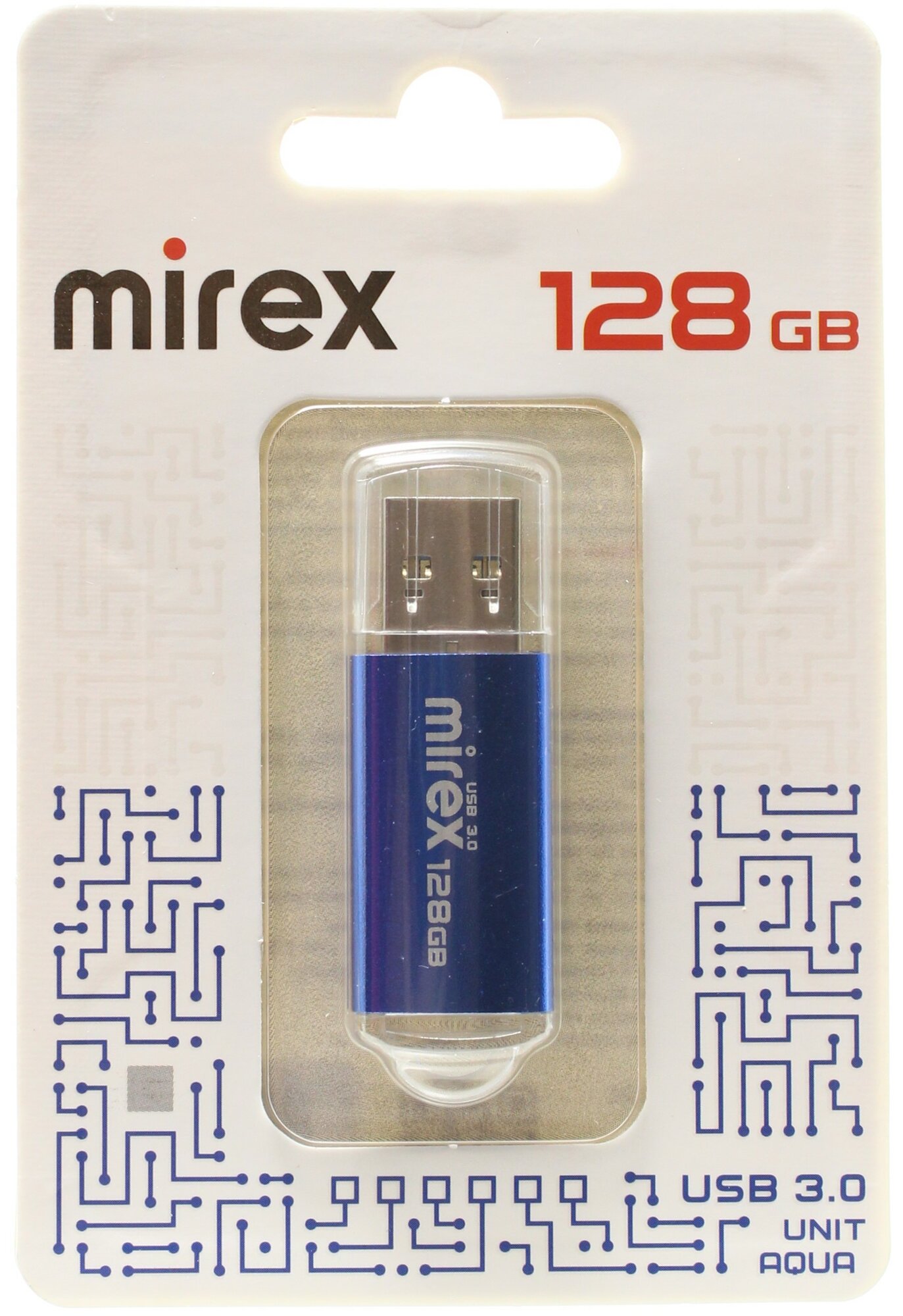 Флешка 128 ГБ USB 3.0 Mirex UNIT Aqua