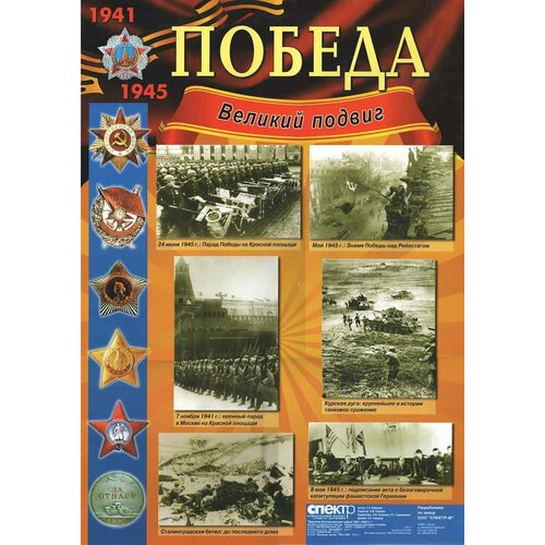 Комплект плакатов Великая Отечественная война 1941-1945 гг (4 шт, А2) война народная великая отечественная война 1941 1945 гг