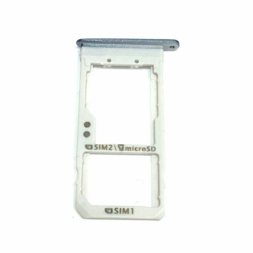 SIM-лоток (сим держатель) для Samsung Galaxy S7 G930F (SIM+карта/SIM+SIM) Серебристый sim лоток сим держатель для samsung galaxy a32 a325 синий