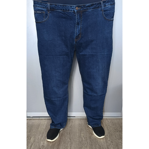 Джинсы классические Rorskert, размер W46, синий джинсы широкие rorskert размер 33 голубой