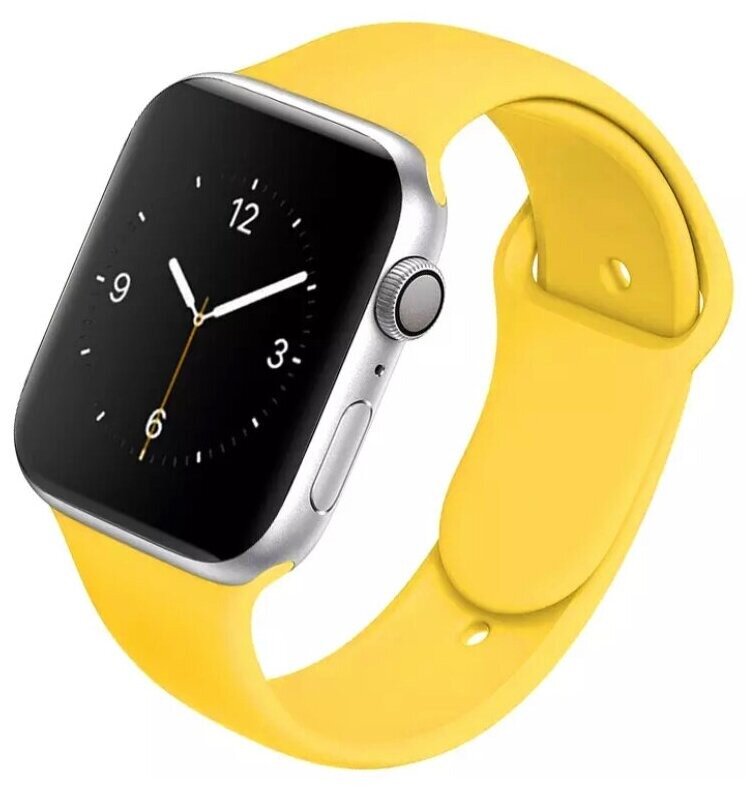Силиконовый ремешок для Apple Watch 38/40/41 mm желтый размер s/m
