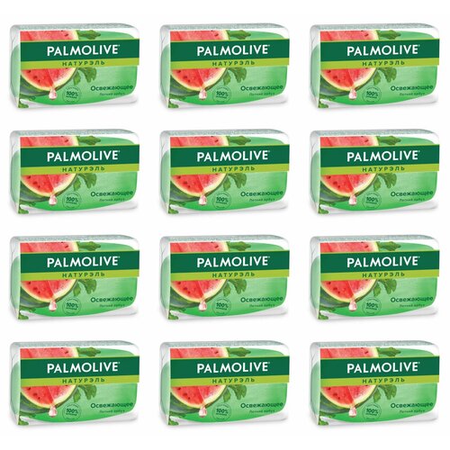 Palmolive Мыло Натурэль глицериновое Арбуз, 90 г, 12 шт набор мыла глицеринового palmolive освежающее с арбузом 2 шт смягчающее малиновое 2 шт