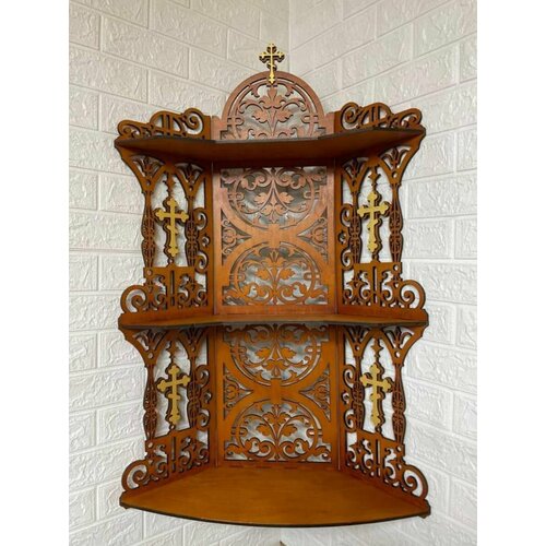 Полка для икон иконостас 10065 см угловой большой под иконы 7465₽