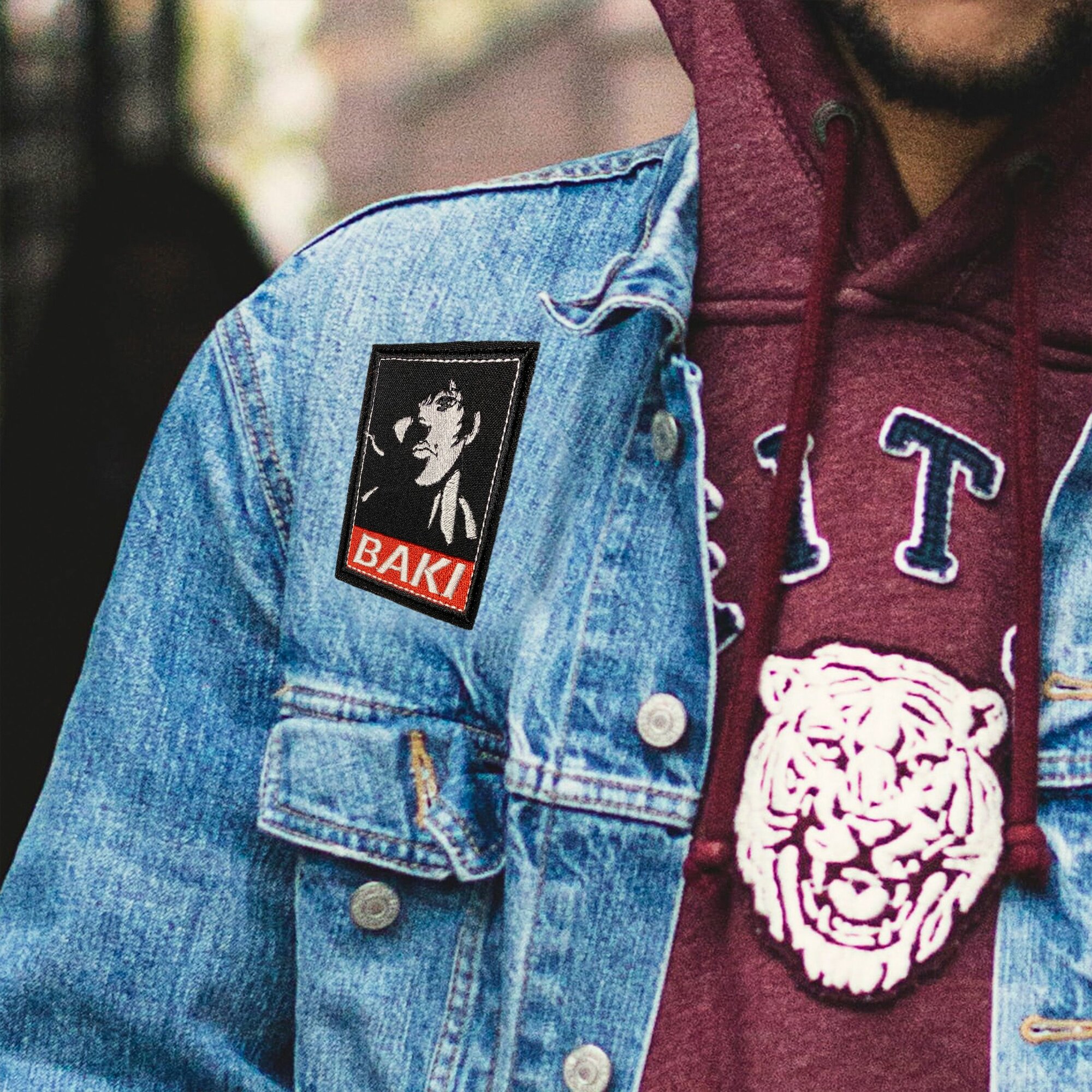 Нашивка, шеврон, патч (patch) на липучке Боец Баки, размер 8,5*6,5 см, 1 шт. — фото 1