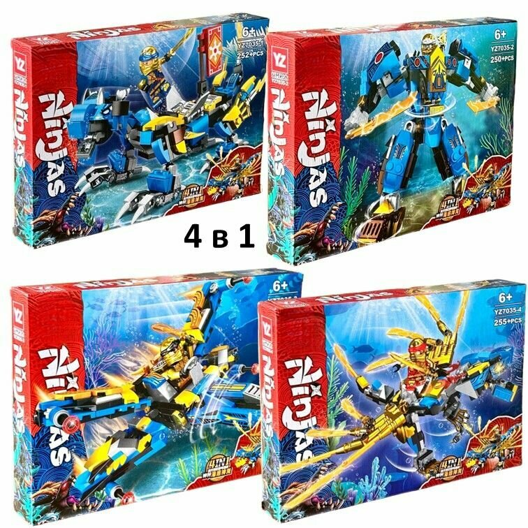 YZ7035 Конструктор Ninjago Ниндзяго дракон 4 в 1 1008 деталей