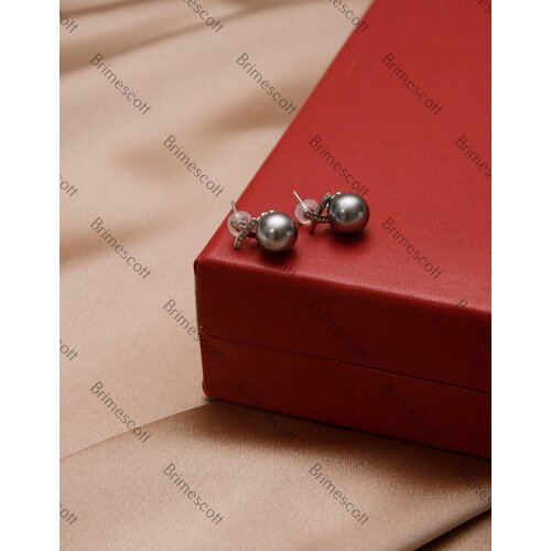 Серьги , жемчуг культивированный, серебряный, белый