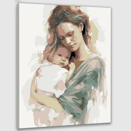 Картина по номерам 50х40 Мать и дитя