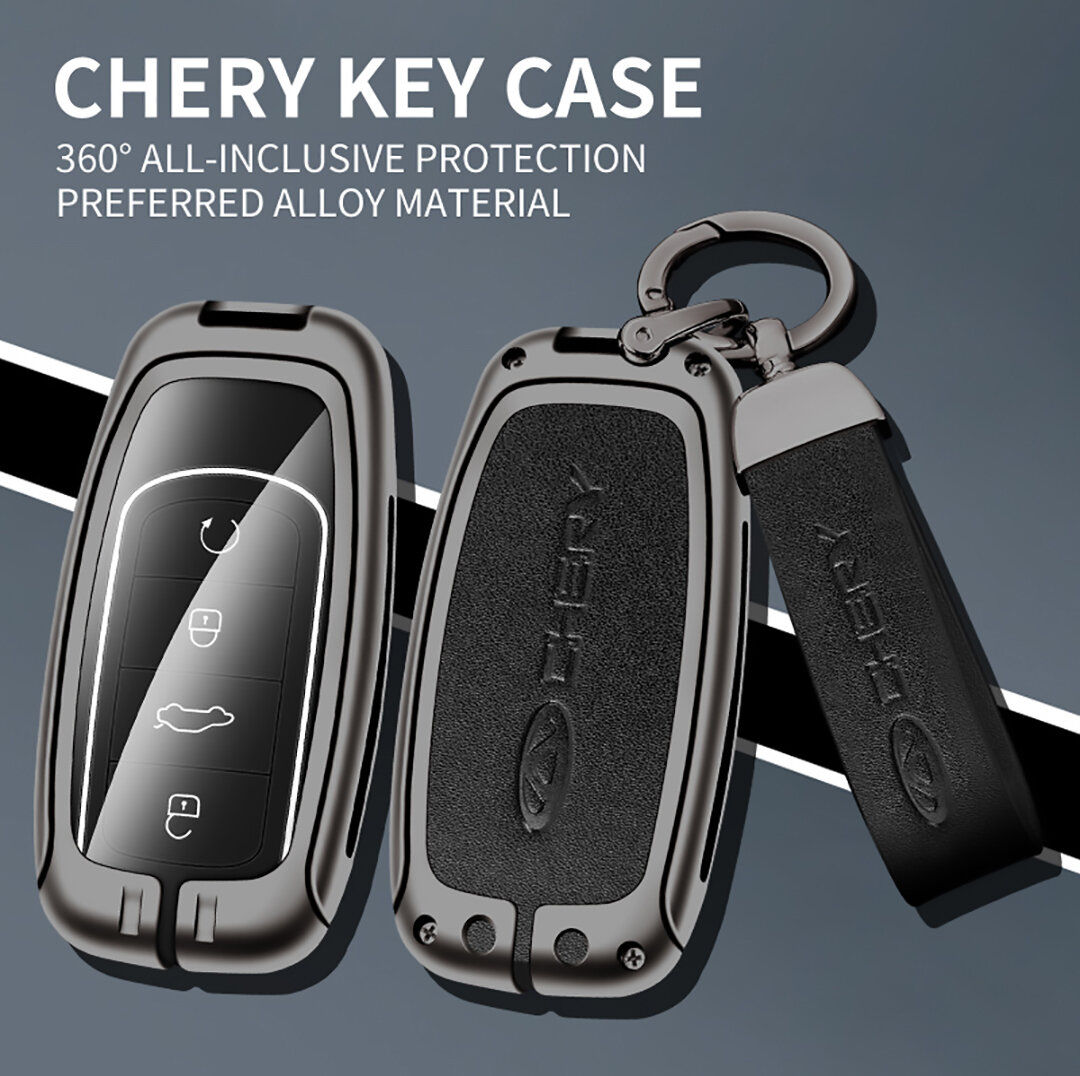 Чехол для ключа Chery Чери моделей Tiggo 7 pro max, 8 pro 8 pro max, Arrizo 8, Omoda С5, Exeed RX, Jaecoo J7. — фото 1