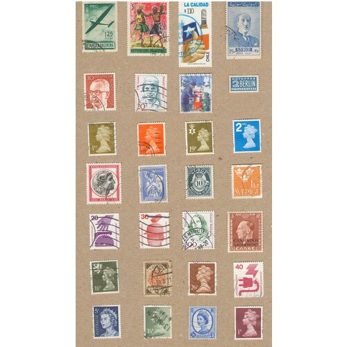 Набор №23 почтовых марок разных стран мира, 28 марок. Гашеные. набор почтовых марок стран мира 8 28 шт гашёные