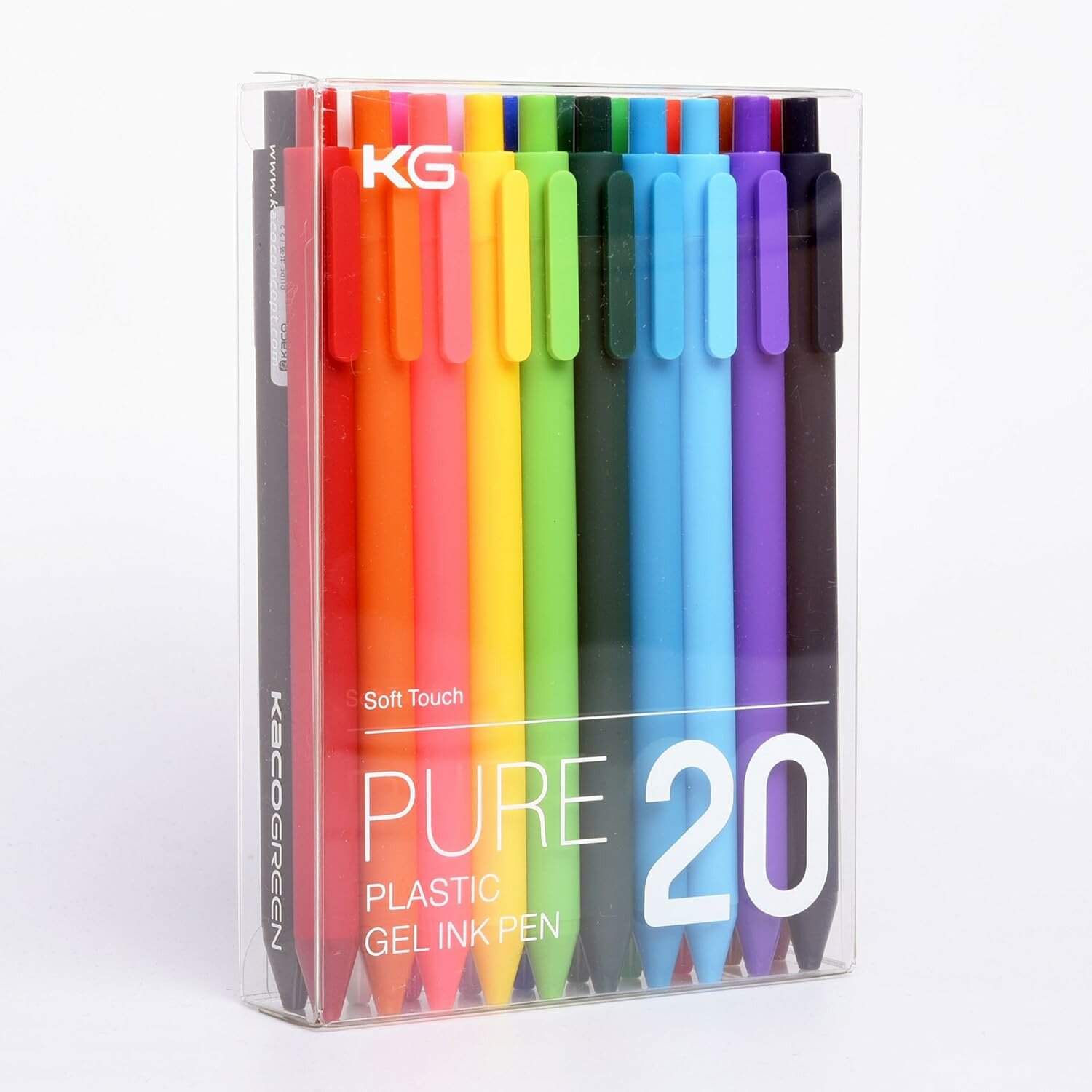 Набор гелевых ручек KACO Pure Plastic Gel Ink Pen 20 шт. (цветные)