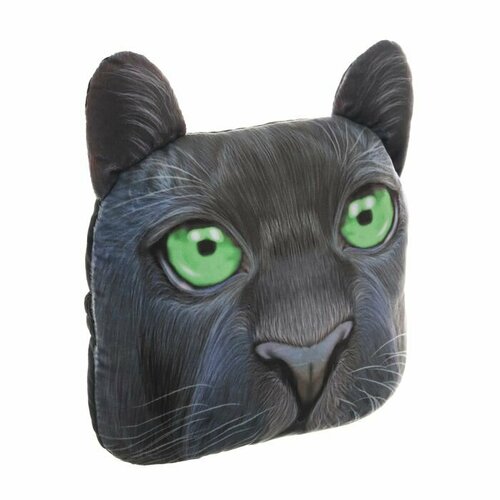 Подушка на подголовник матех ANIMALS LINE Пантера 30 х 25 х 10 см черный зеленый 1198₽