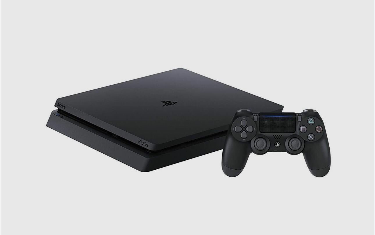 Игровая приставка Sony PlayStation 4 Slim 500 GB (CUH-2200A B01), игровая консоль PS4 (как новая , русский язык, дисковод), геймпад беспроводной Dual Shock 4