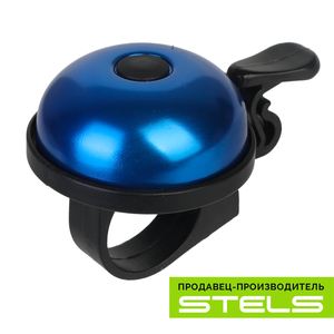 Звонок для велосипеда STELS 16A-09 алюминий/пластик, чёрно-синий