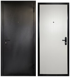 Дверь входная для квартиры Unicorn металлическая Terminal 860х2050, правая, антивандальное покрытие, уплотнитель, цилиндровый замок, серый/белый