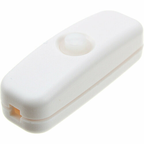 Выключатель сетевой для БРА черный 15*15*45мм, проходной, белый