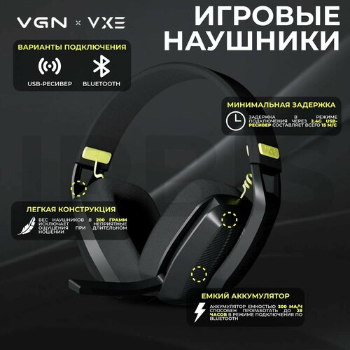 Наушники беспроводные с микрофоном VGN x VXE V1 черный 569900₽