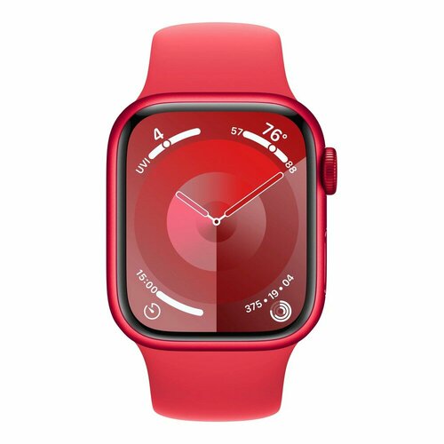 Умные часы Apple Watch Series 9 41mm Aluminum Case with Sport Band SM Red 4024000₽