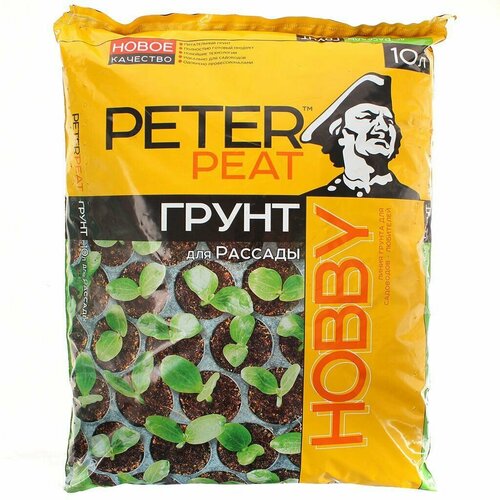 Грунт Hobby, для рассады, 10 л, Peter Peat грунт peter peat линия hobby для рассады 10 л 4 кг